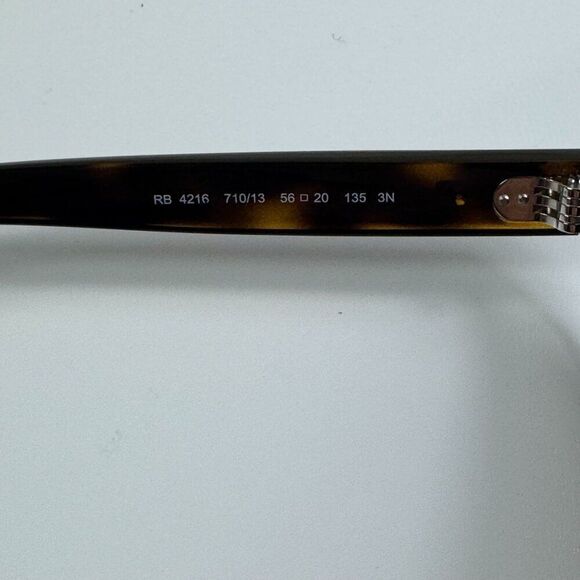 Ray Ban RB4216 Tortoise Shell Sunglasses Brown Gradient Polished Light Havana - Picture 10 of 11